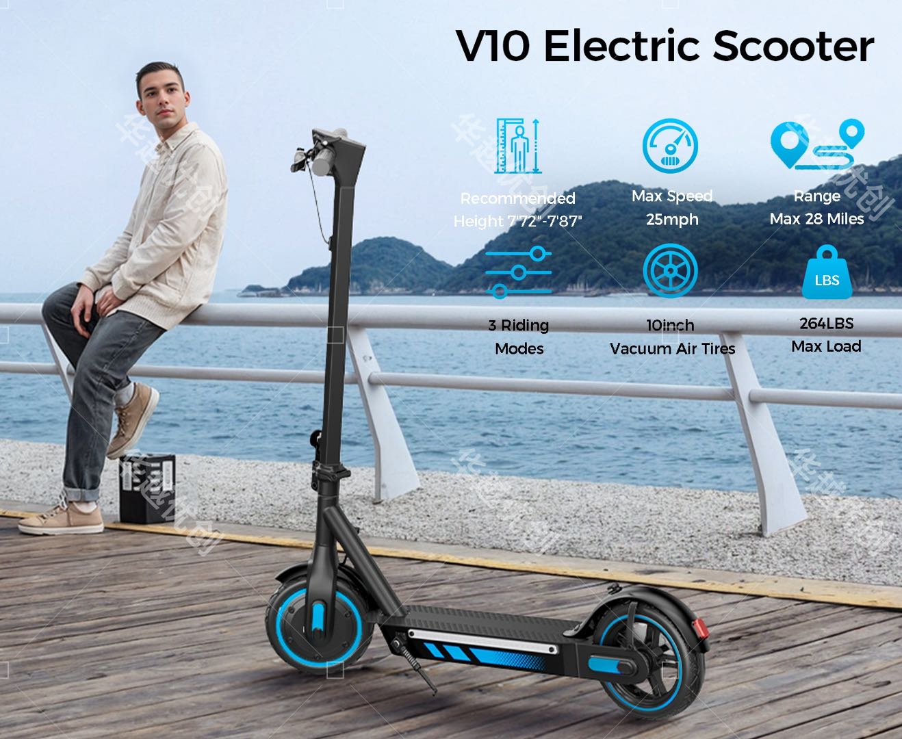 Alpen Scooter V10 Pro E-Scooter 600W/15.Ah