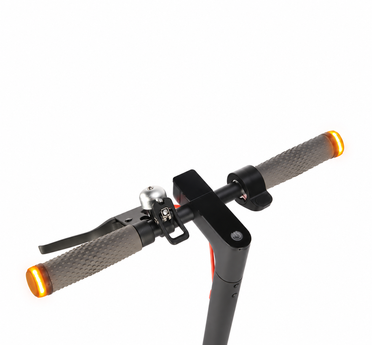 Lenker des D8 PRO mit Bremshebel in Nahaufnahme